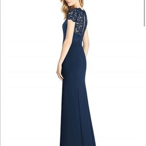 Beautiful floor length navy gown worn only once!